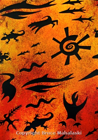 Rock art wrapping paper